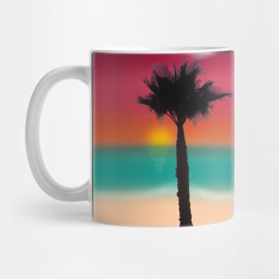 Palmtree sunset scenery Mug